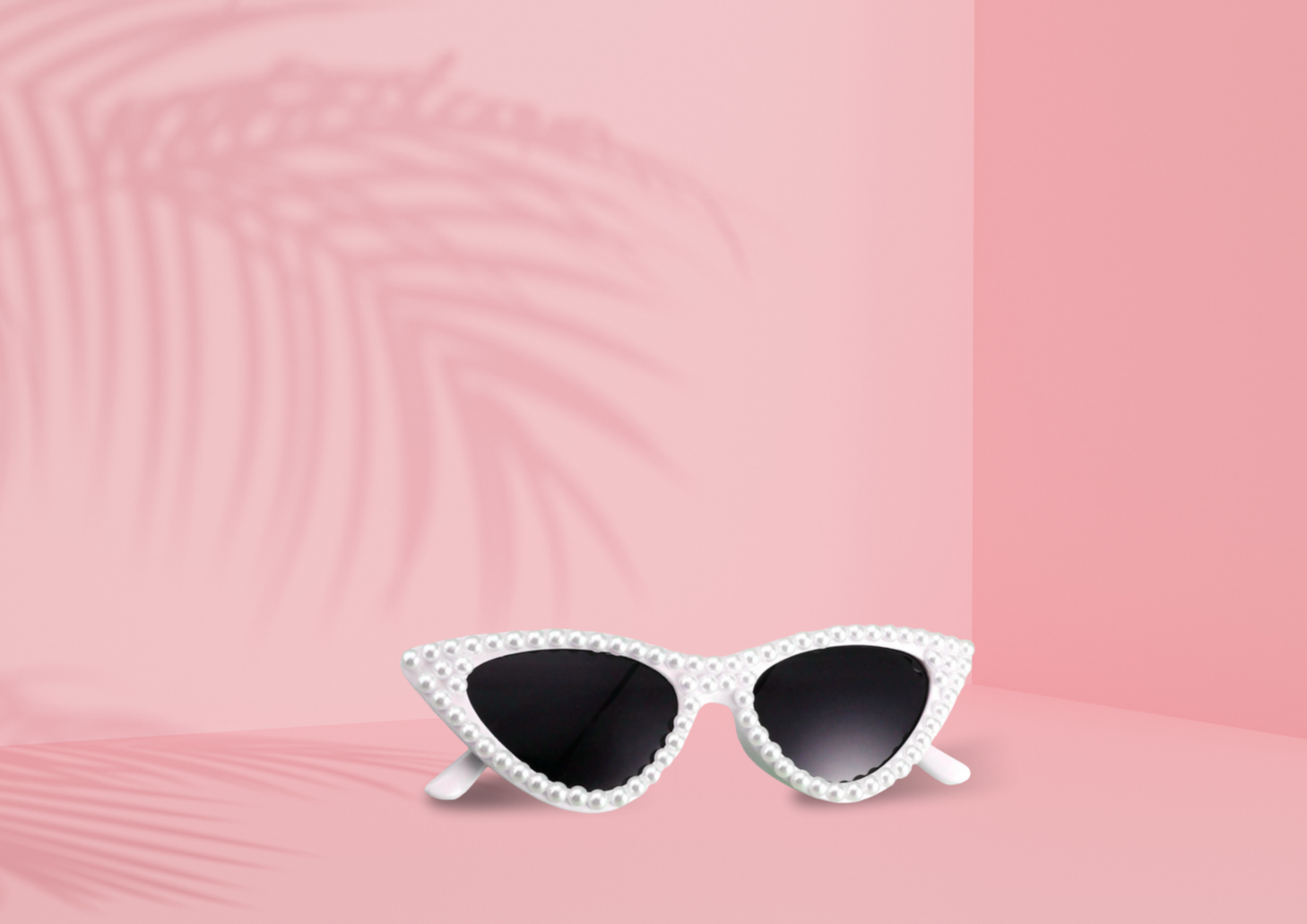 Pearl Embellished Cat Eye Sunglasses