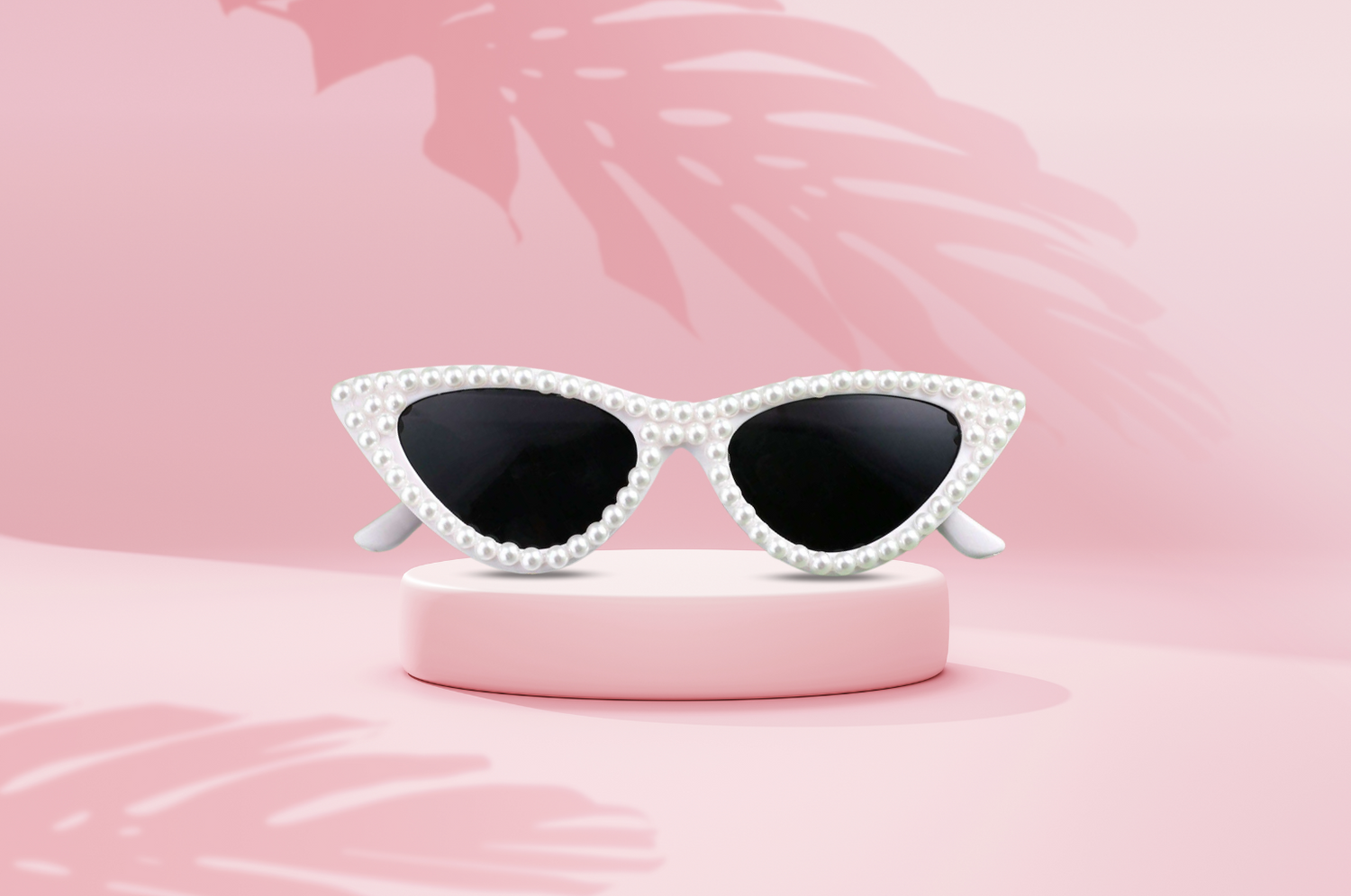 Pearl Embellished Cat Eye Sunglasses