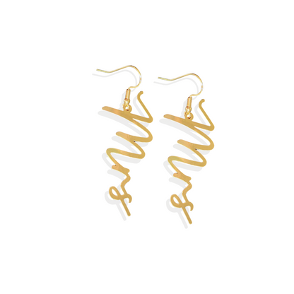 Mrs Shape Gold-Tone Earrings