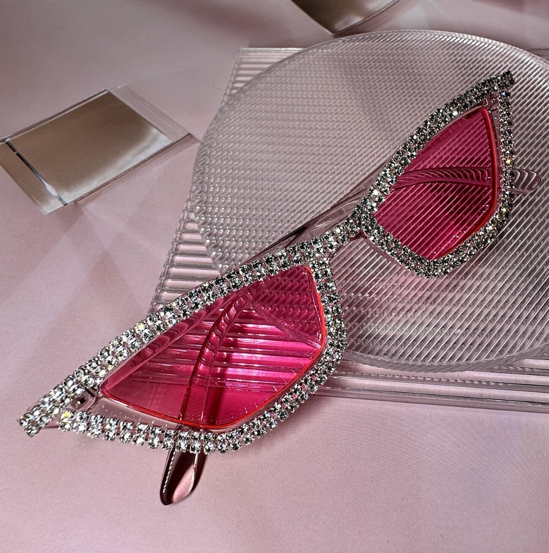 Rhinestone Cat Eye Sunglasses