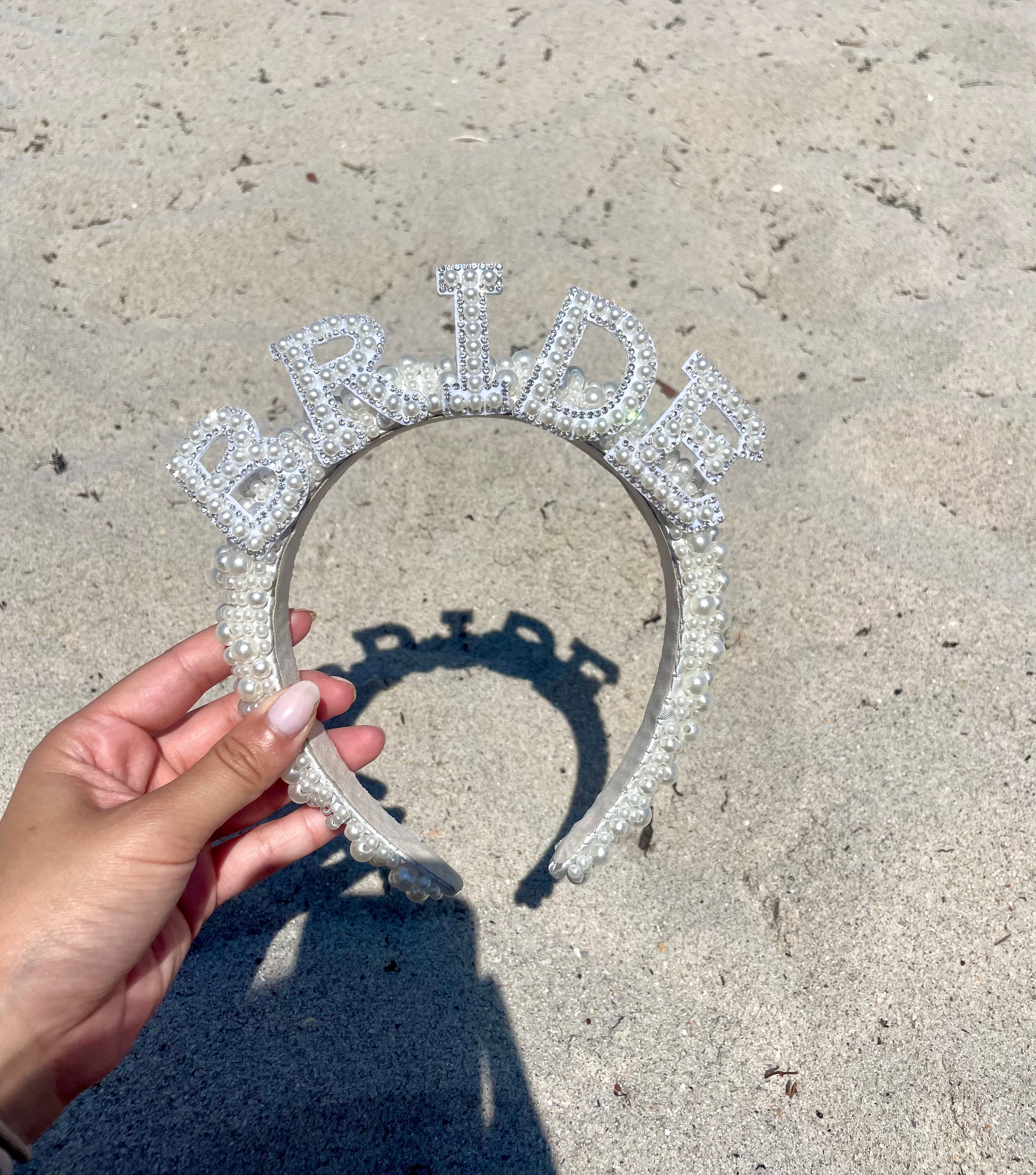 Pearl Bride White Headband