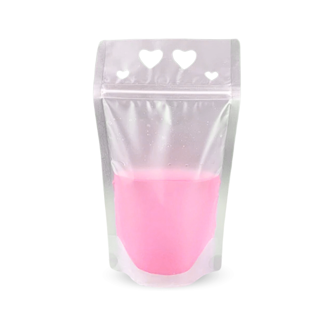 Party Plastic Beverage Bag with Straw