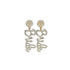 Bride Shape Gold-Tone Earrings with Rhinestones